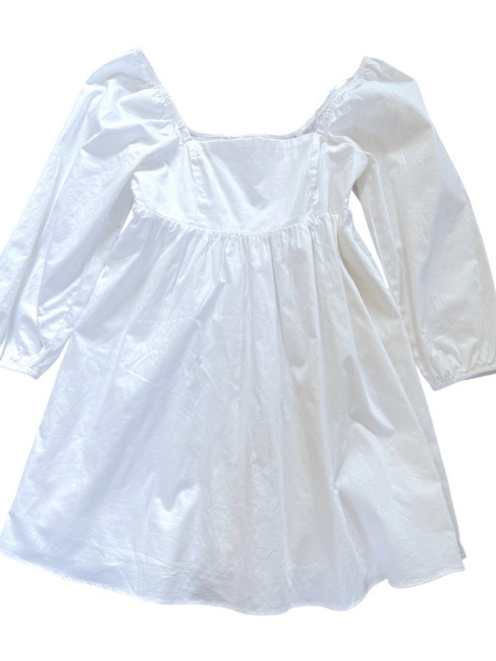 Twik Organic cotton Square-neck poplin babydoll dress, Sz small. GUC - Picture 3 of 9